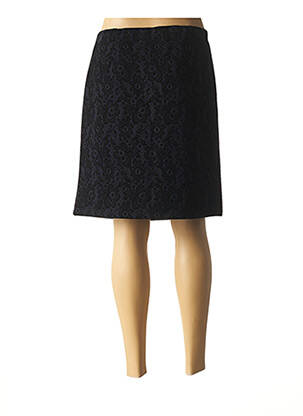 Jupe mi-longue coupe droite noir DOLCEZZA femme