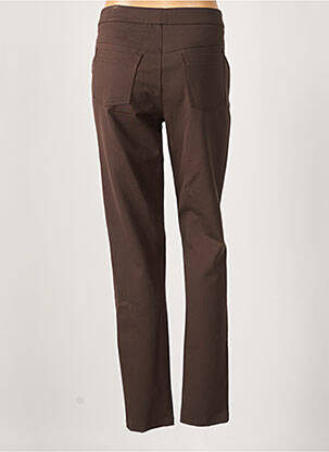 Pantalon droit stretch taille normale marron JAVIER SIMORRA femme