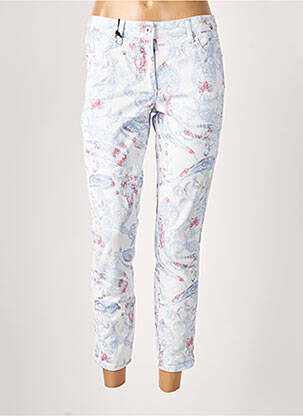 Pantacourt stretch taille normale bleu MARC AUREL femme