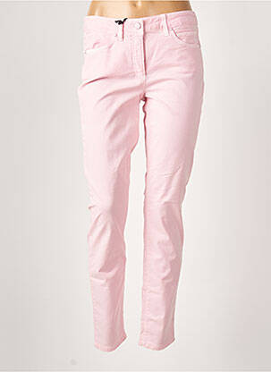 Pantalon droit stretch taille normale rose MARC AUREL femme