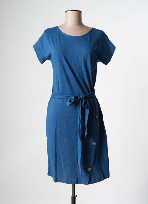 Robe mi-longue bleu MASSANA pour femme