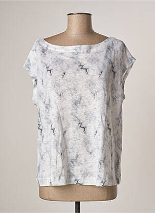 T-shirt gris MAJESTIC FILATURES pour femme