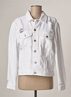 Veste en jean blanc AU SOLEIL DE ST TROPEZ pour femme