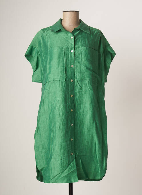 Robe mi-longue vert B.YU pour femme