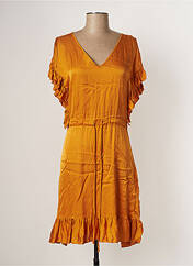 Robe mi-longue orange LAUREN VIDAL pour femme seconde vue