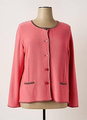 Gilet manches longues stretch rose LUCIA femme