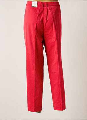 Pantalon droit fermeture zippée sous rabat boutonné taille normale rose FRANK WALDER femme