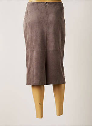 Jupe mi-longue taille normale gris PURE BY LUCIA femme