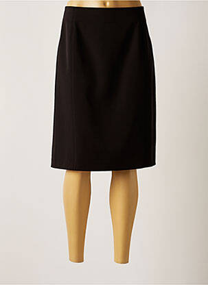 Jupe mi-longue doublure textile noir APANAGE femme