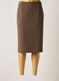 Jupe mi-longue doublure textile gris LUCIA femme