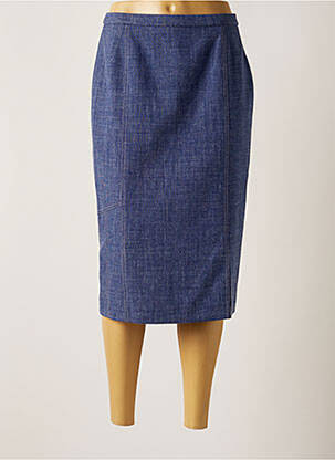 Jupe mi-longue taille normale bleu PAUPORTÉ femme