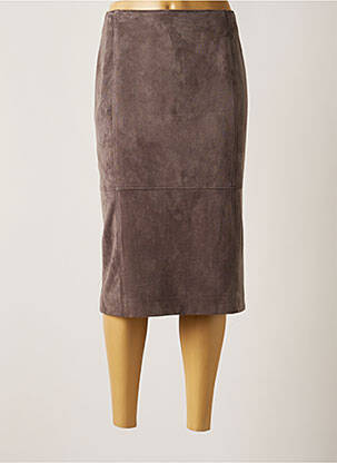 Jupe mi-longue gris PURE BY LUCIA pour femme