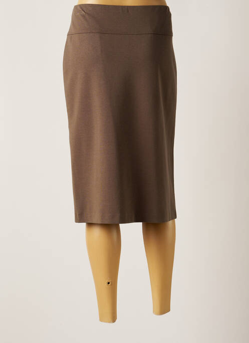 Jupe mi-longue gris LUCIA pour femme