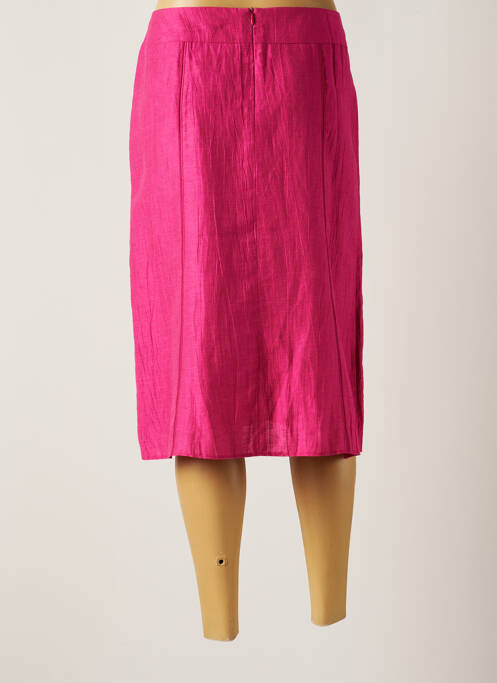 Jupe mi-longue rose FRANK WALDER pour femme