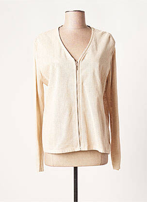 Gilet manches longues resserrée sur le bas beige GERARD DAREL femme