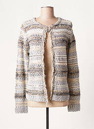 Gilet manches longues stretch bleu BETTY BARCLAY femme
