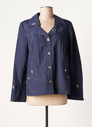 Veste casual epaulette bleu PAUPORTÉ femme