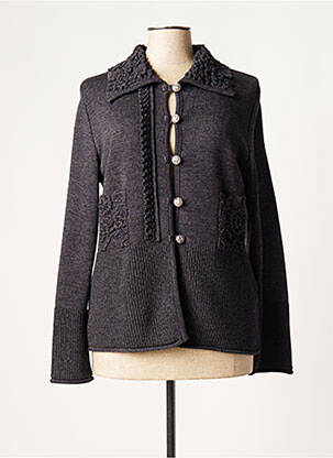 Gilet manches longues coupe cintrée gris CHASSAGNARD femme