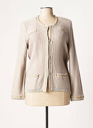 Gilet manches longues stretch marron LUCIA femme