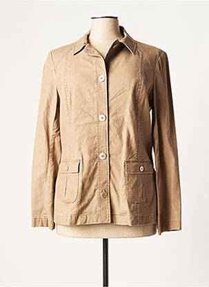 Veste casual poches marron BRUNO SAINT HILAIRE femme