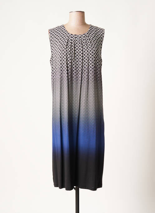 Robe mi-longue imprimé fantaisie sans manche bleu BETTY BARCLAY femme
