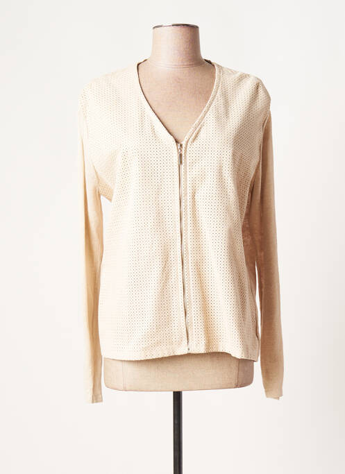 Gilet manches longues stretch beige GERARD DAREL femme