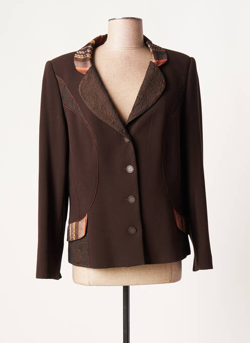 Blazer coupe cintrée marron CHRISTINE LAURE femme