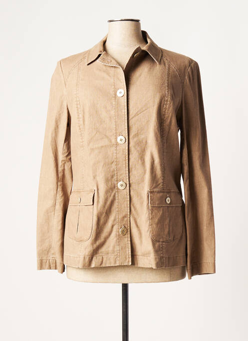 Veste casual poches marron BRUNO SAINT HILAIRE femme