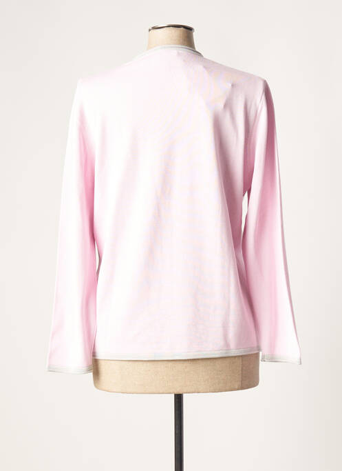 Gilet manches longues rose LUCIA pour femme