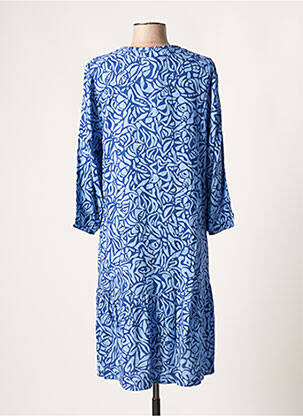 Robe mi-longue manches longues manches longues bleu STREET ONE femme