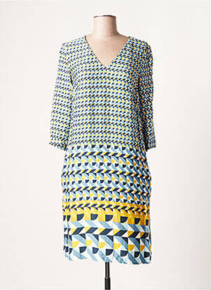 Robe mi-longue manches 3/4 manches 3/4 bleu ESPRIT femme