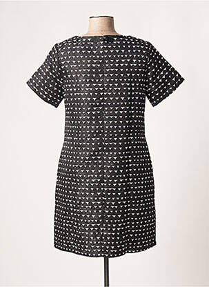 Robe courte coupe évasée manches courtes noir MOLLY BRACKEN femme