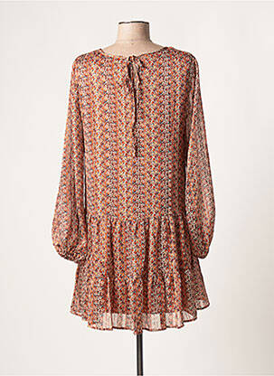 Robe courte manches longues manches longues marron MOLLY BRACKEN femme