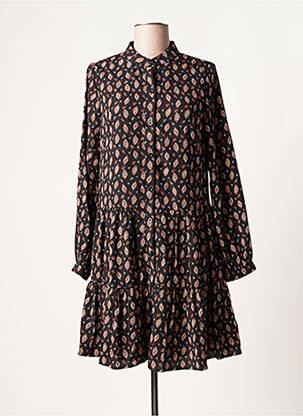 Robe courte manches longues manches longues noir MOLLY BRACKEN femme