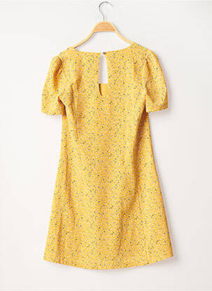 Robe courte manches courtes manches courtes jaune MOLLY BRACKEN femme