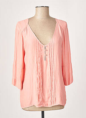 Blouse légère et transparente manches 3/4 orange EDC femme
