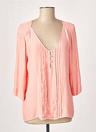 Blouse légère et transparente manches 3/4 orange EDC femme