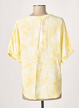 Blouse tissage crêpe manches courtes jaune STREET ONE femme