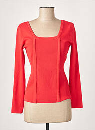 Pull coupe cintrée manches longues rouge SO SWEET femme