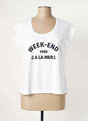 T-shirt blanc WEEK END A LA MER pour femme