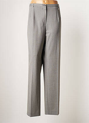 Pantalon droit stretch taille normale gris BRUNO SAINT HILAIRE femme