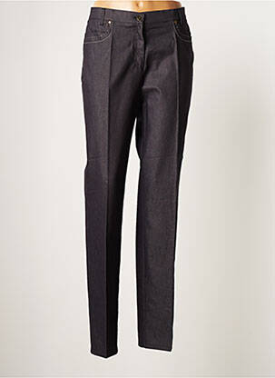 Pantalon droit stretch taille normale bleu DIANA GALLESI femme