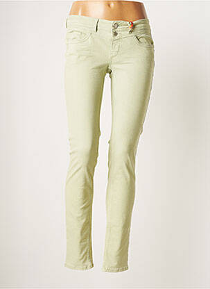 Pantalon slim taille basse taille basse vert STREET ONE femme