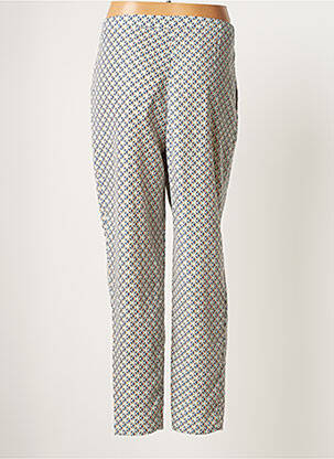 Pantalon droit tissage popeline taille normale bleu MOLLY BRACKEN femme