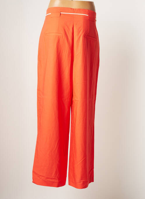 Pantalon large tissage popeline taille normale orange ESPRIT femme