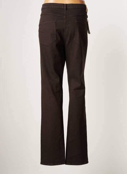 Pantalon droit marron BRUNO SAINT HILAIRE pour femme