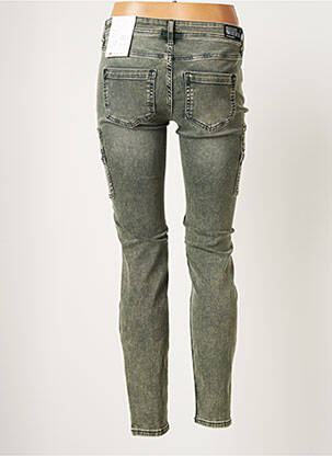 Pantalon slim broderie rivets taille basse vert STREET ONE femme