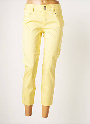 Pantacourt stretch taille normale jaune STREET ONE femme