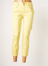 Pantacourt stretch taille normale jaune STREET ONE femme