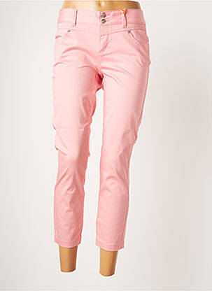 Pantacourt stretch taille normale rose STREET ONE femme